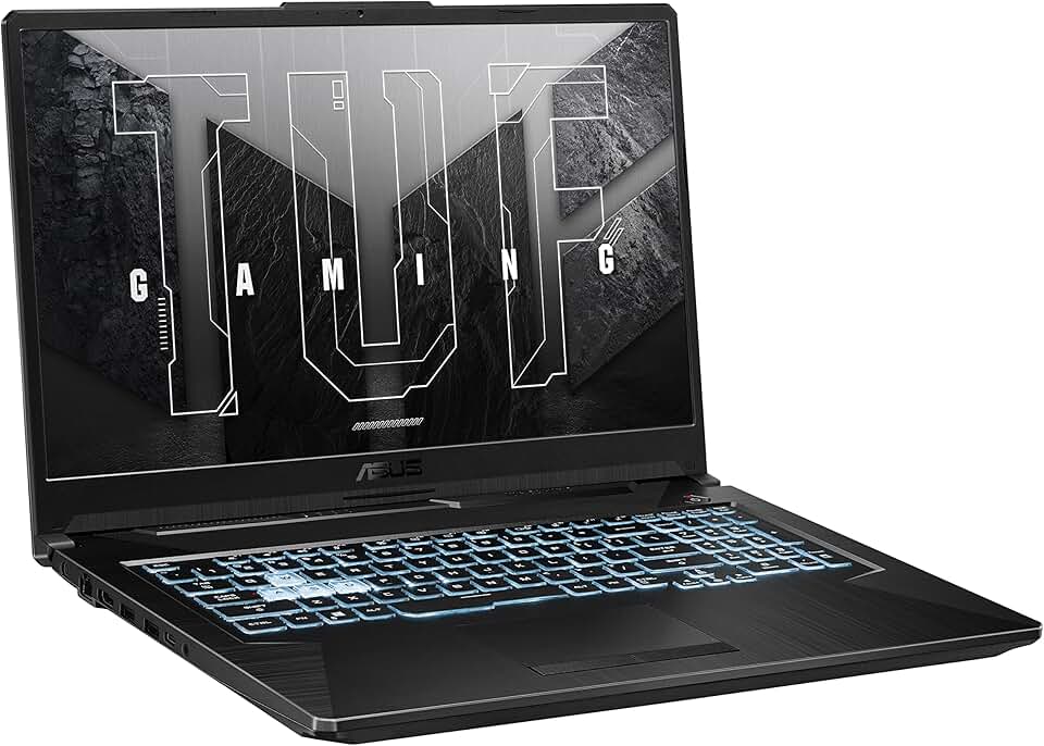 ASUS TUF Gaming A17 (2023) Laptop para jogos, 43.9 cm FHD 144Hz IPS, NVIDIA® GeForce RTX™ 2050, AMD® Ryzen™ 5 7535HS, 86GB DDR5, SSD PCIe Gen4 de 512GB, Wi-Fi 6, Windows 11, FA706NF -RS51