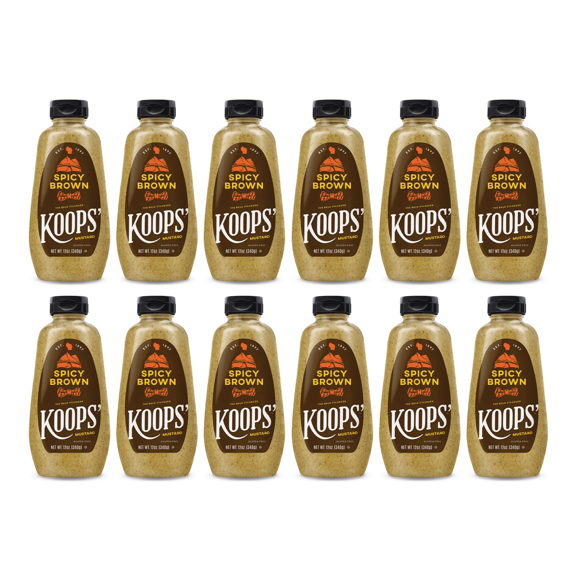 Koops' Organic Spicy Brown, 12 oz. Bottle, 12-Pack