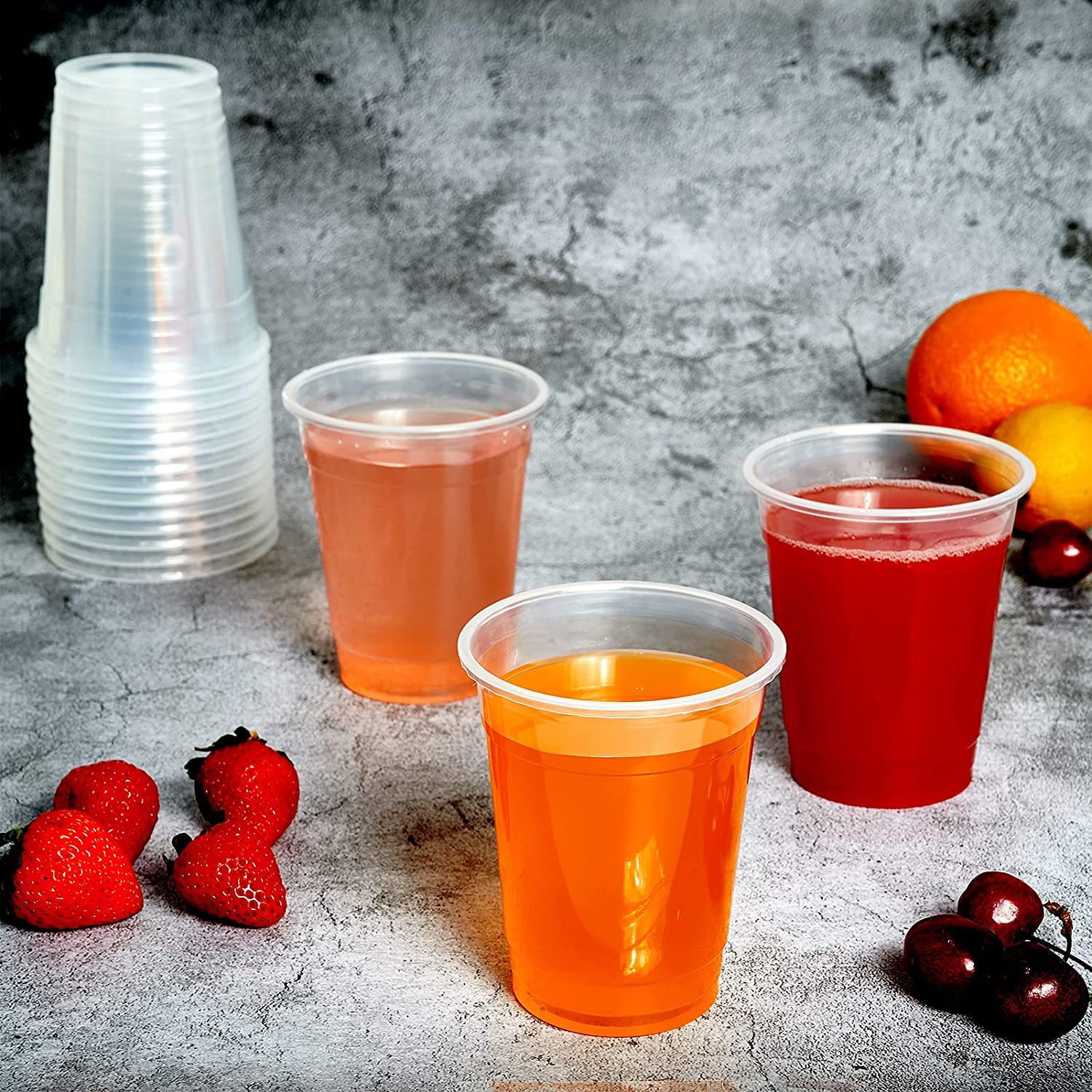 Vasos de Plástico Desechables de Polipropileno, Vasos de Plástico Transparente Ecológico y Reutilizable para Servir Bebidas Calientes y Frías, Adecuado para Hogar y Oficina - 350 ml, 1000 Unidades