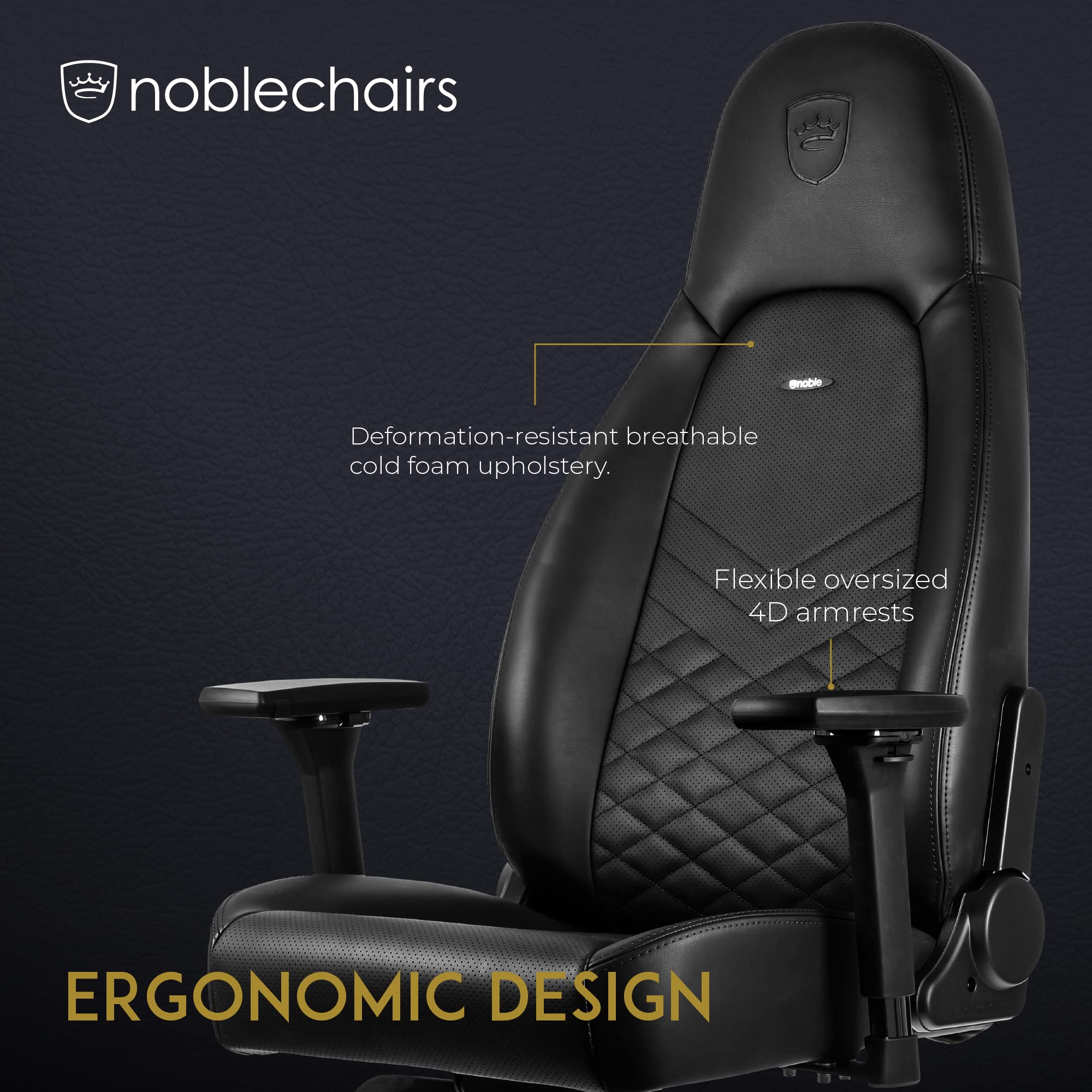 Amazon.co.jp: noblechairsアイコン – ブラック – ゲームチェア