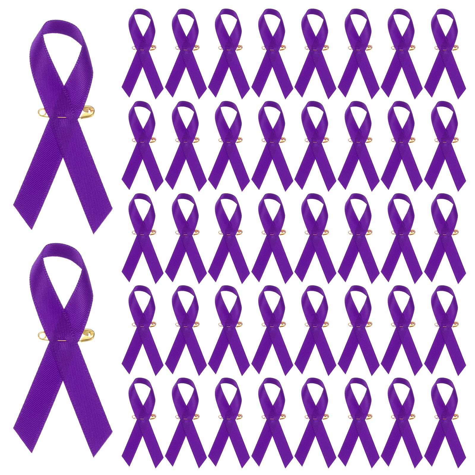 M METERXITY 100-Pack Purple Awareness Ribbons