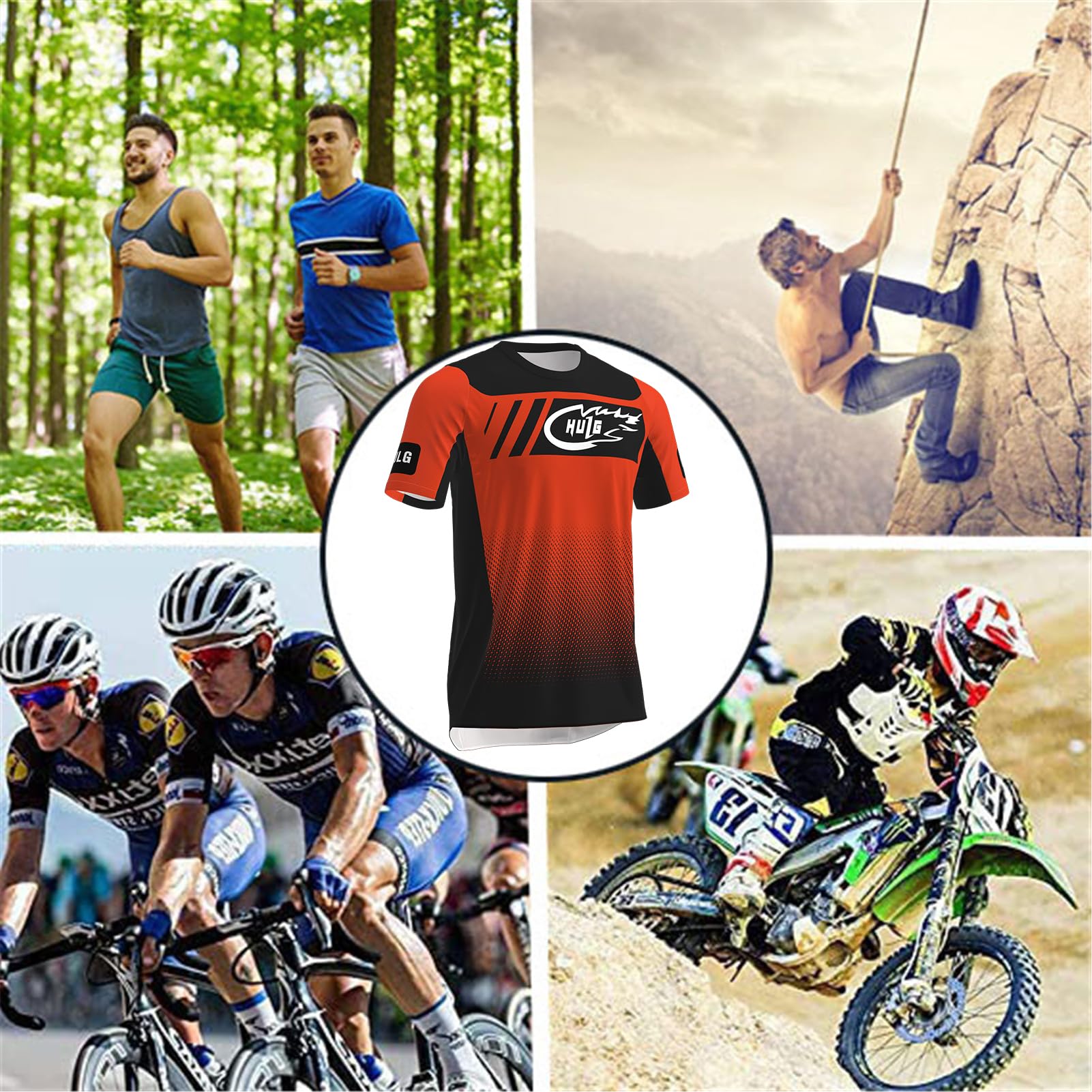 Jersey de MTB, Camisetas de Ciclismo Masculino, Camiseta MTB de Manga Corta para Hombres, ciclos de Ciclismo para Hombres, Camisa de Motocross, Camiseta BMX