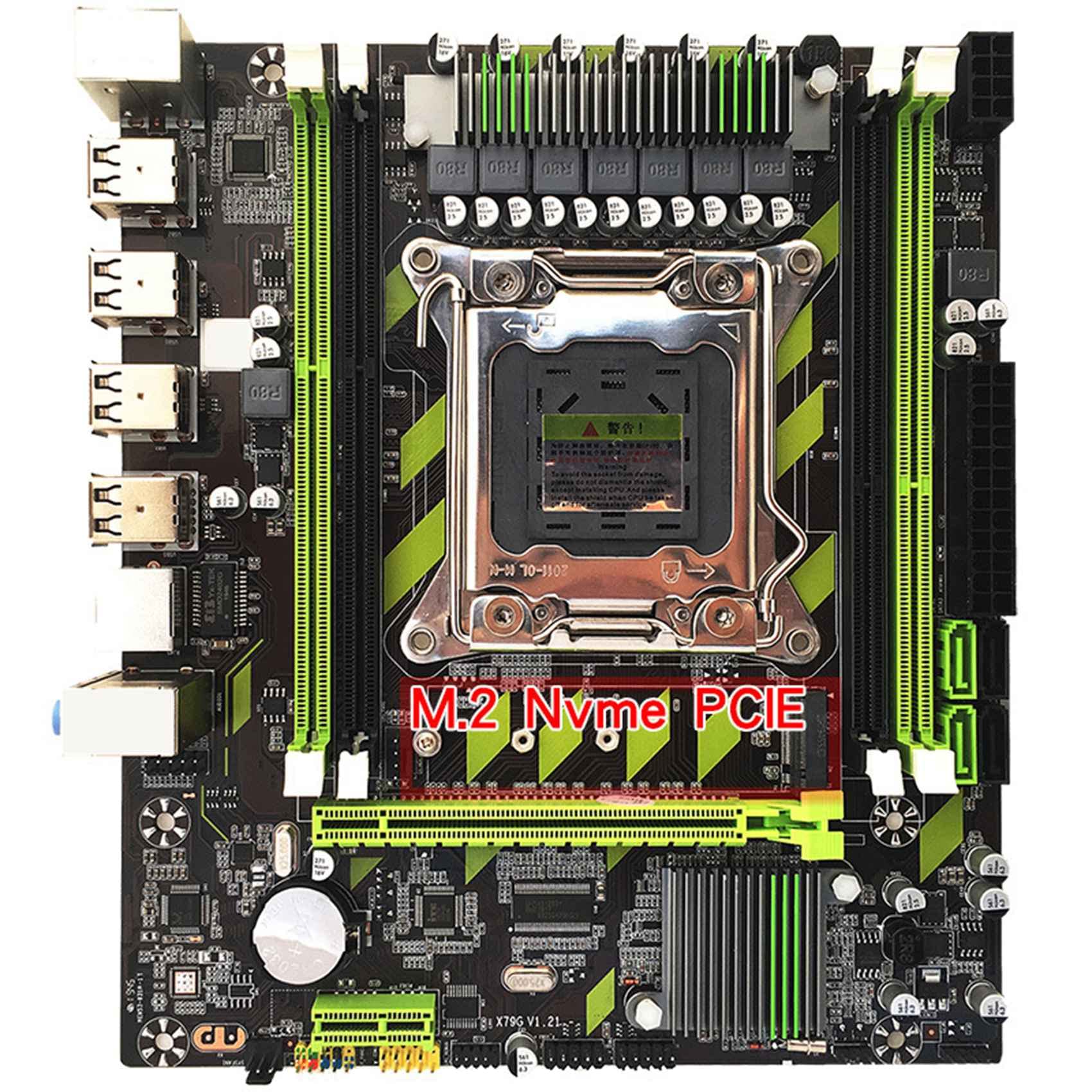 Scheda madre X79+E5 2650 CPU 4X4GB DDR3 1600 Mhz REG ECC Memoria RAM Set LGA 2011 M.2 NVME Scheda madre