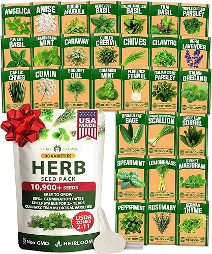 Miniatura 16 de HOME GROWN 6 semillas de hierbas para plantar más de 2,650 semillas de reliquia sin OMG Paquete variado extra grande de hierbas