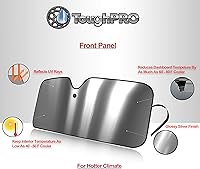 Vista 5 de TOUGHPRO Accesorios para parasol para parabrisas compatibles con Volkswagen ID.4 2021 2022 2023 2024 automatización de calor, ajuste personalizado