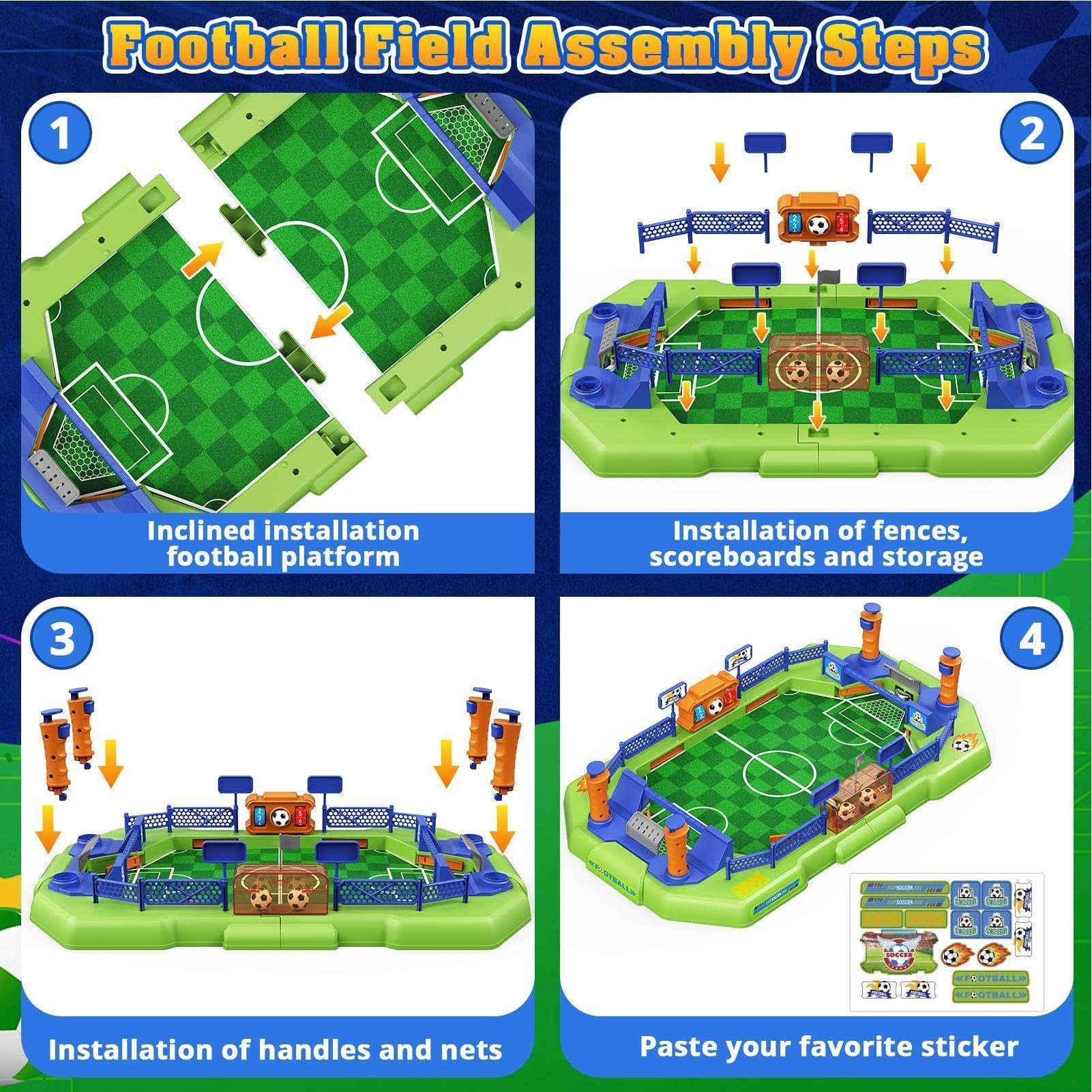 Calcio Balilla Mini Giochi 2 Giocatori Famiglia Desktop Sport