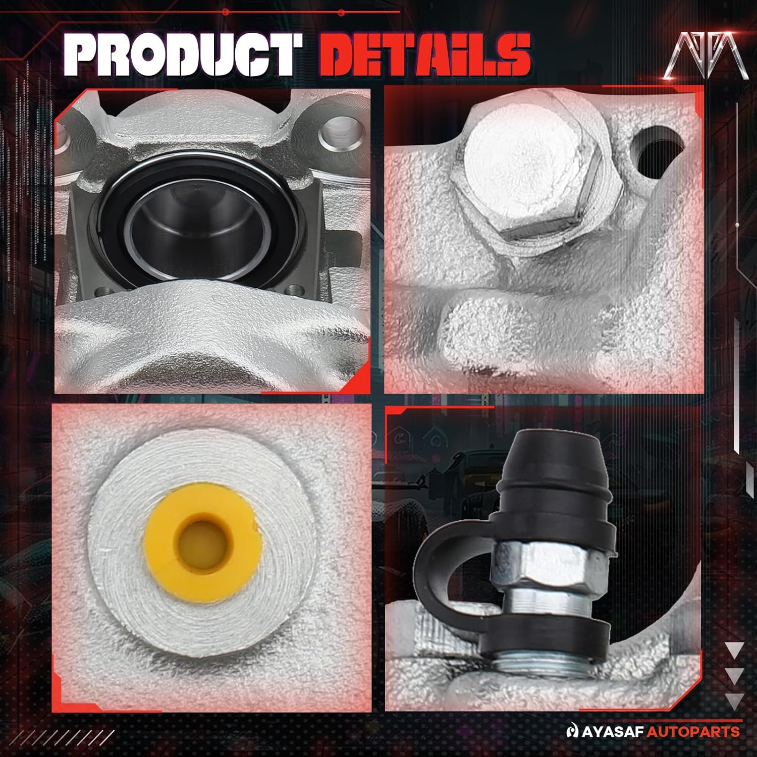 MAYASAF 19254+19255 Front Disc Brake Caliper Left+Right Caliper w/o Pads for 1974 Datsun 260Z, 1970-1973 Datsun 240Z, 1975-1978 Datsun 280Z