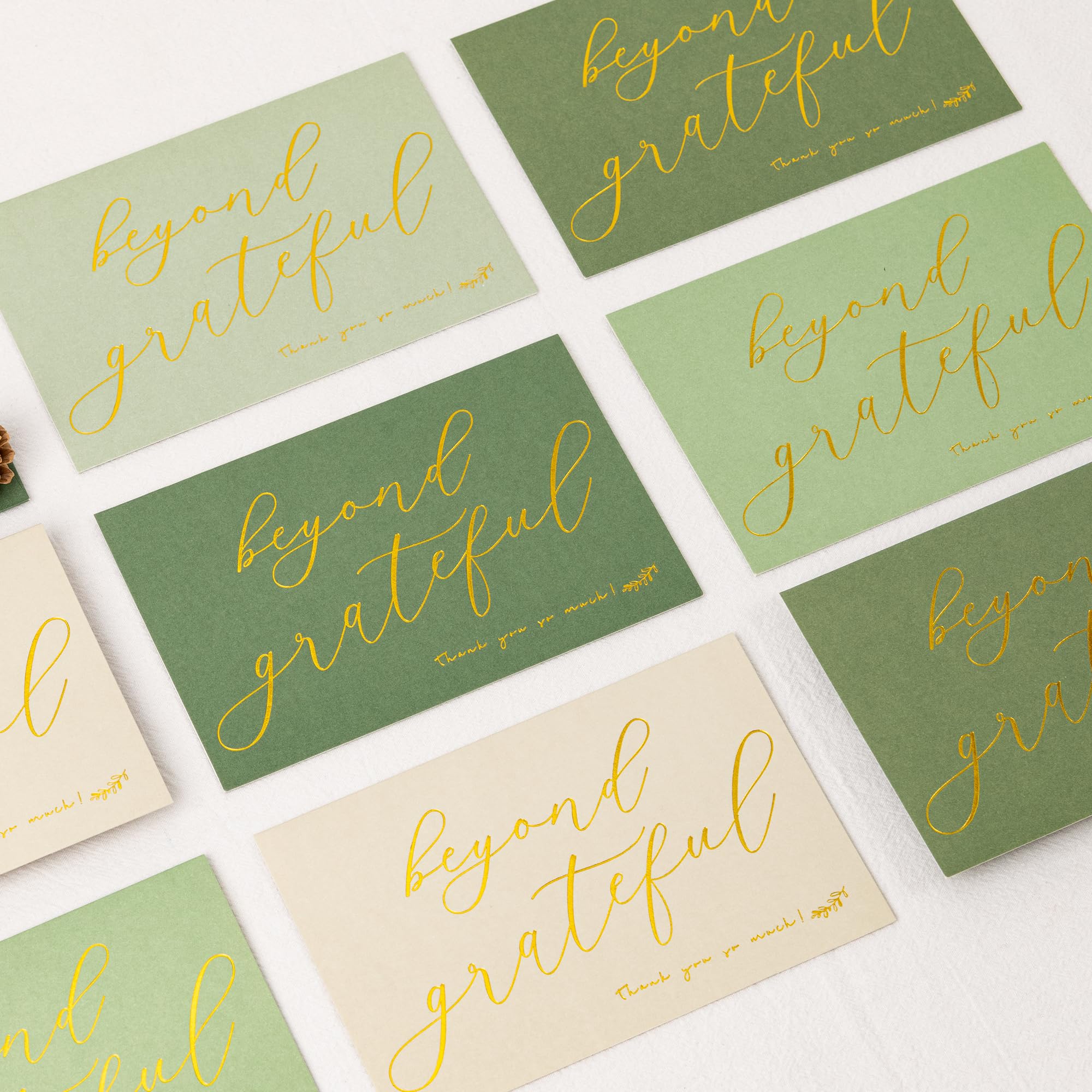 RUN2PRINT Paquete de 36 tarjetas de agradeciiento con sobres y regalo