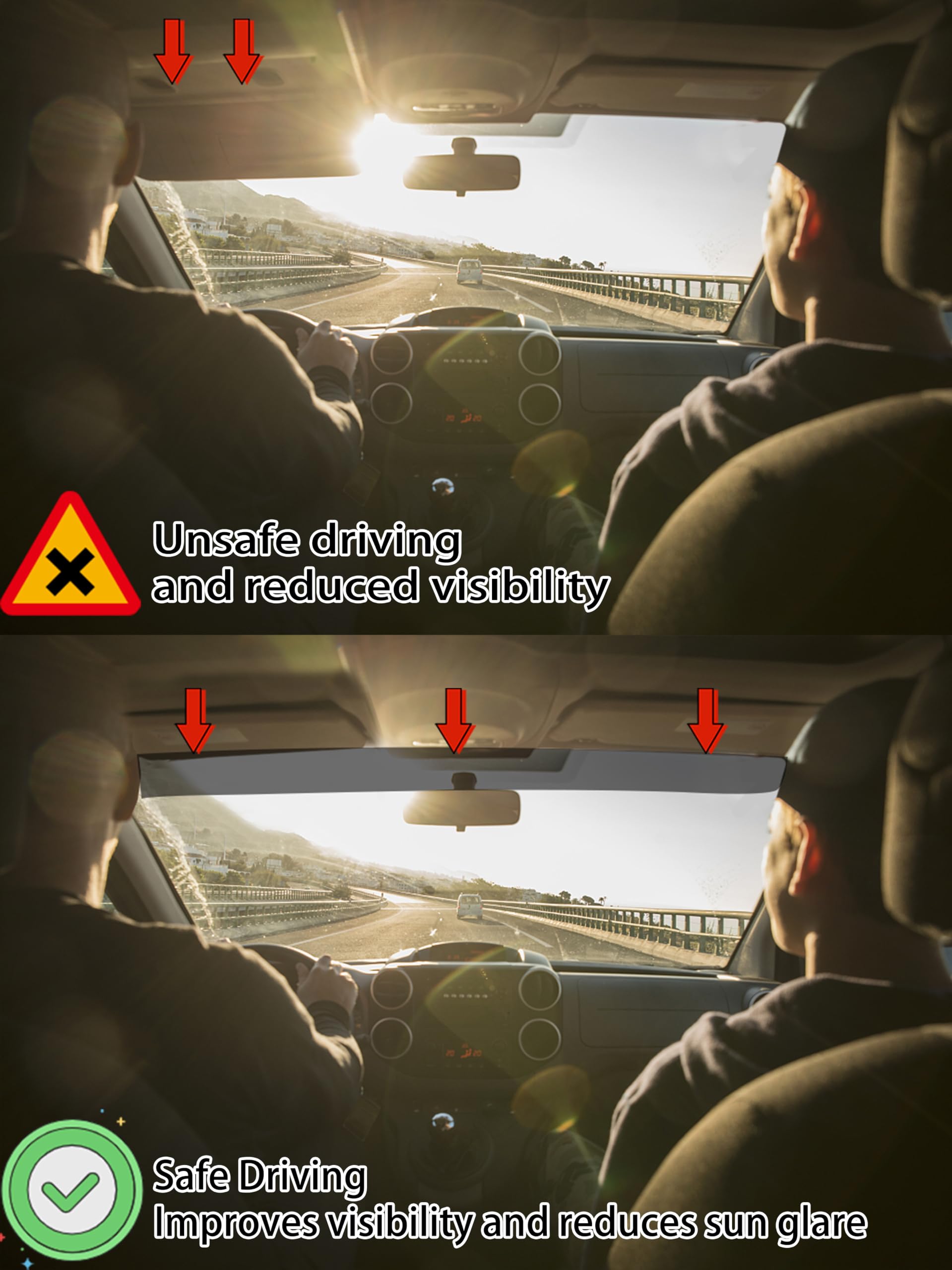 AUTOTEK Precut Windows Tint Film Windshield Strip Cars Sun Blocking Protection Privacy Anti Shatter Glass 2 Ply Computer Cut Any Tint Shade for Chevrolet Malibu 2016-2024