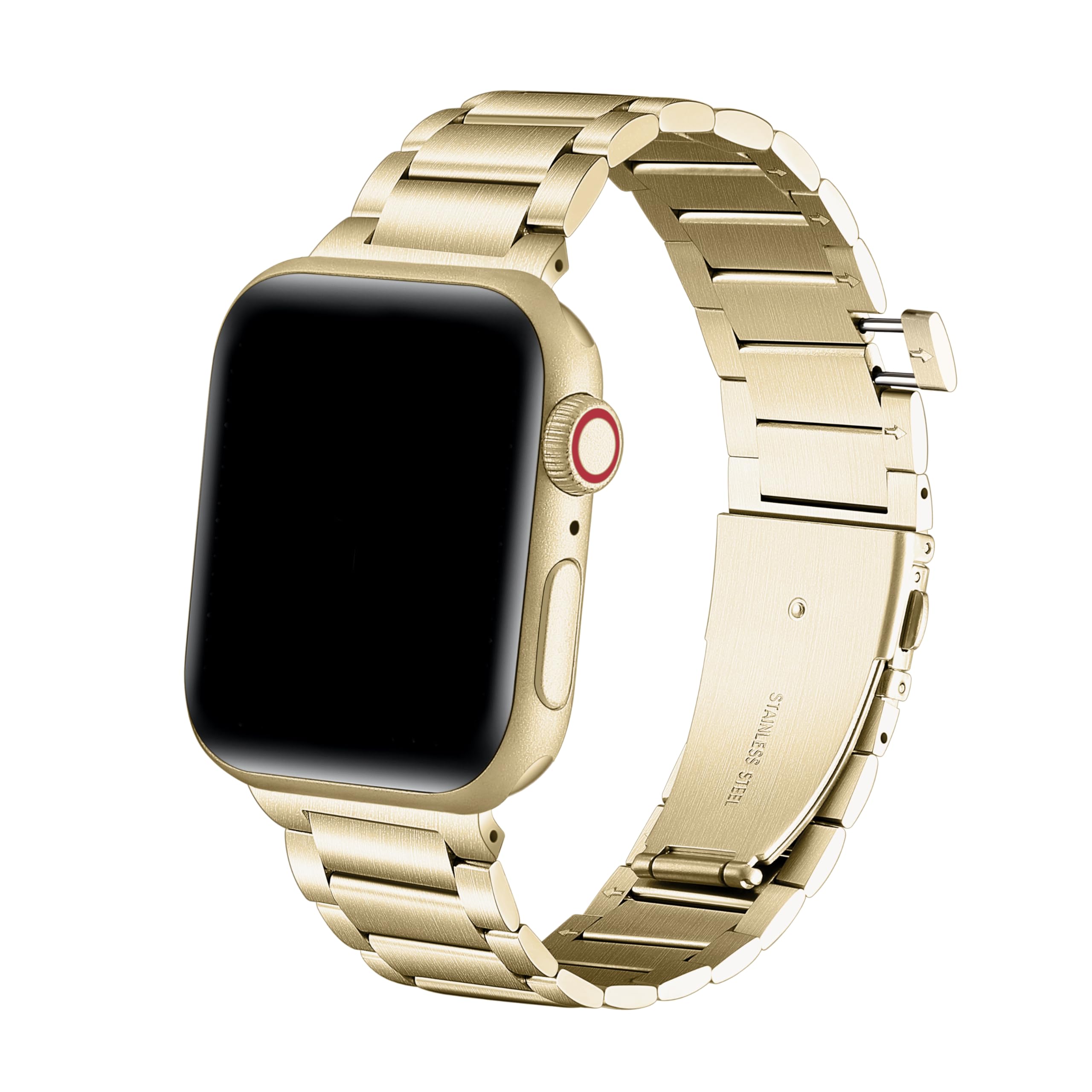 Bracelet réglable sans outil pour Apple Watch – Bracelet en acier inoxydable à dégagement rapide avec revêtement DLC | Compatible avec Ultra 3/2/1 (49 mm), Series 11-1 (46-38 mm), SE | Hommes