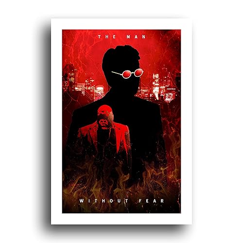 Daredevil - The Man Without Fear - 13x19 Original Minimalist Art Poster Print disponible en Yaxa Colombia