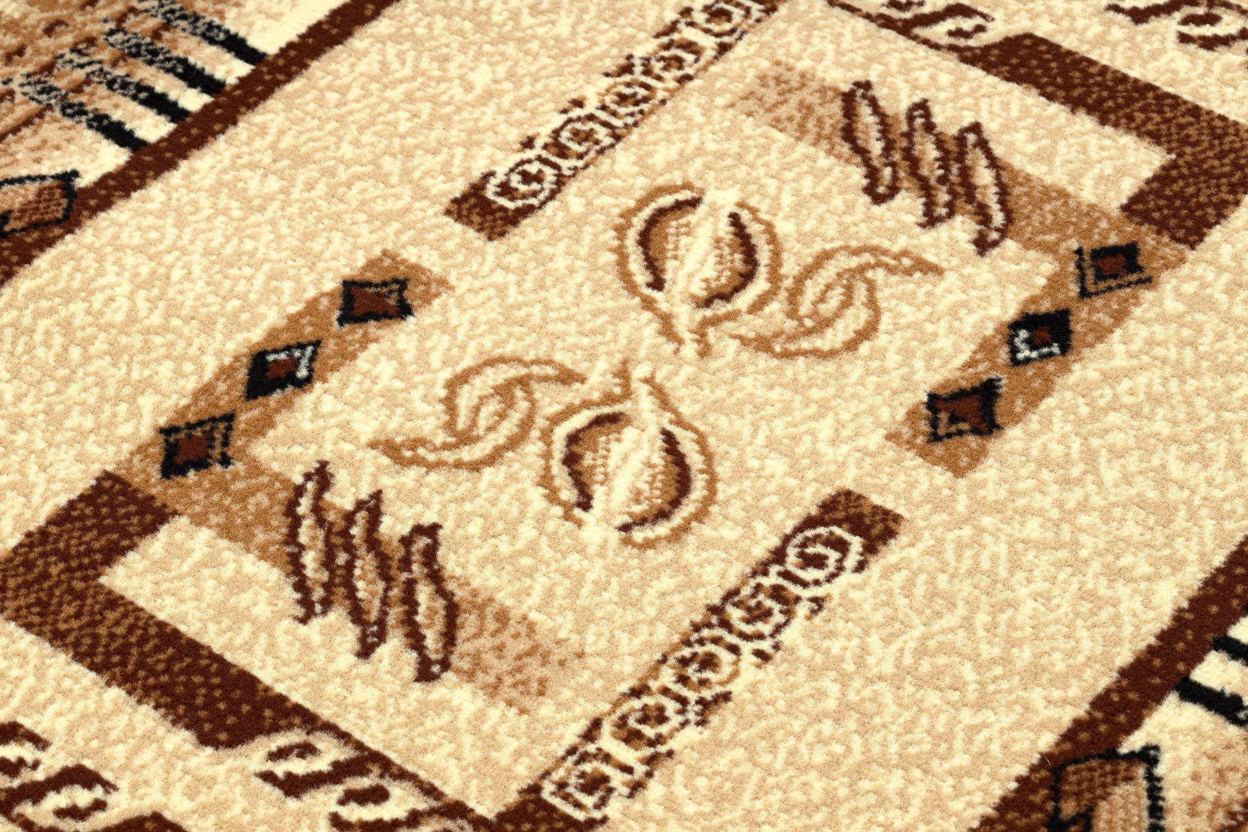 rugsx Tapis de Couloir BCF JAS pour la Cuisine, Le Hall, Le Couloir, l'entrée, Solide, Classique, Beige 90x400 cm