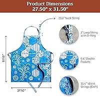 Vista 148 de Maison d' Hermine Delantal 100% de algodón para mujeres con bolsillo de cocina delantal de chef para hombres, decoración de Pascua