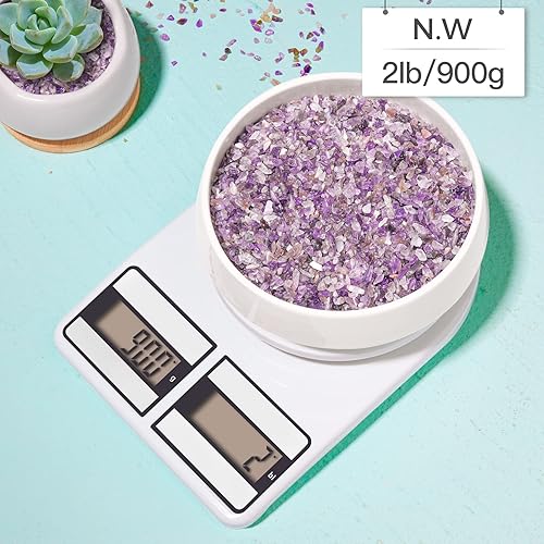 Miniatura 5 de T4U Piedras de cuarzo de cristal triturado, 2 libras, gravas de forma irregular, piedras curativas de guijarros, roca alisada para plantas en