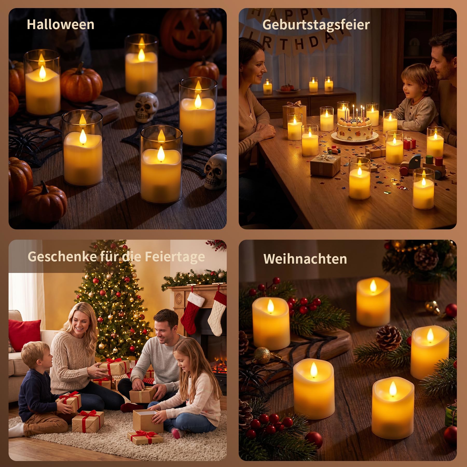 Forever Speed LED Teelichter Wiederaufladbar mit Timer Charge Station, 12er Rechargeable LED Tealights Elektrische Kerzen Flackernd avec télécommande pour salle de fête Salon Halloween Noël Déco