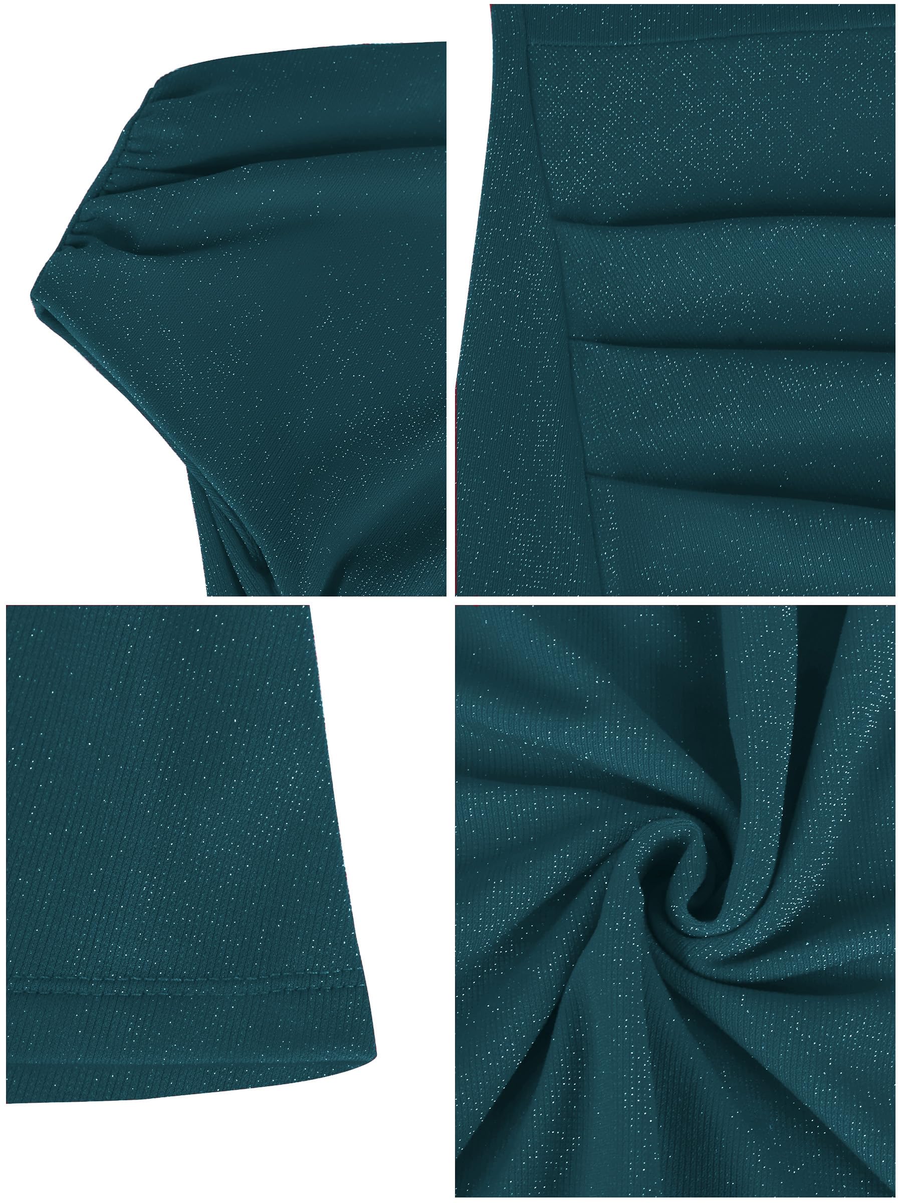 Missufe Abito da sera da donna, da cocktail, da ballo, lungo, per matrimoni, festival, elegante, maxi sirena, body con una spalla