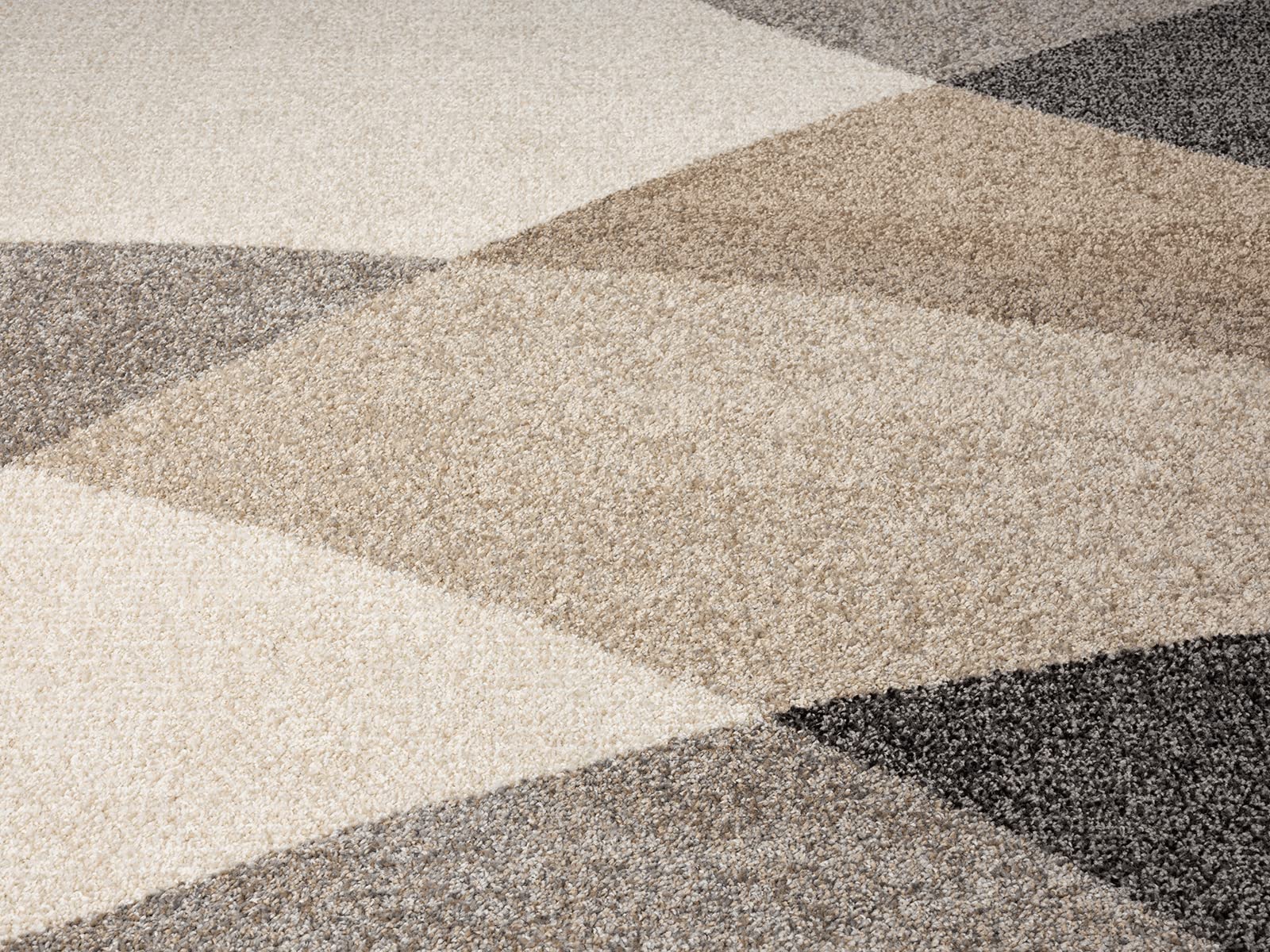 the carpet Pearl - Alfombra Moderna de Pelo Corto denso para salón Dormitorio, Corte de Contorno, patrón geométrico, patrón Ondulado, Beige, 160 x 220 cm