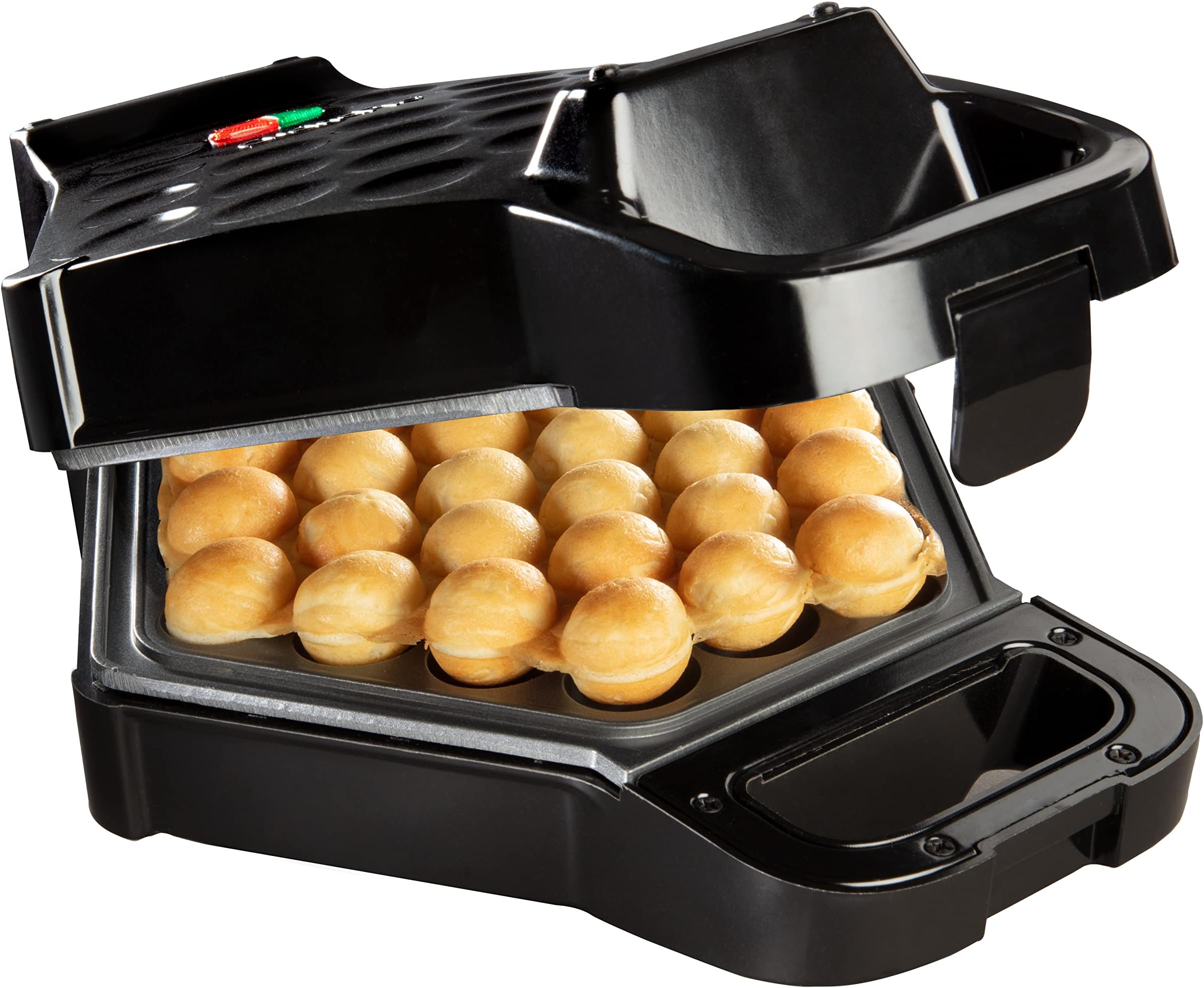 Bubble Waffle Maker- Electric Non stick Hong Kong Egg Waffler Iron Griddle (Black)- Ready in under 5 Minutes