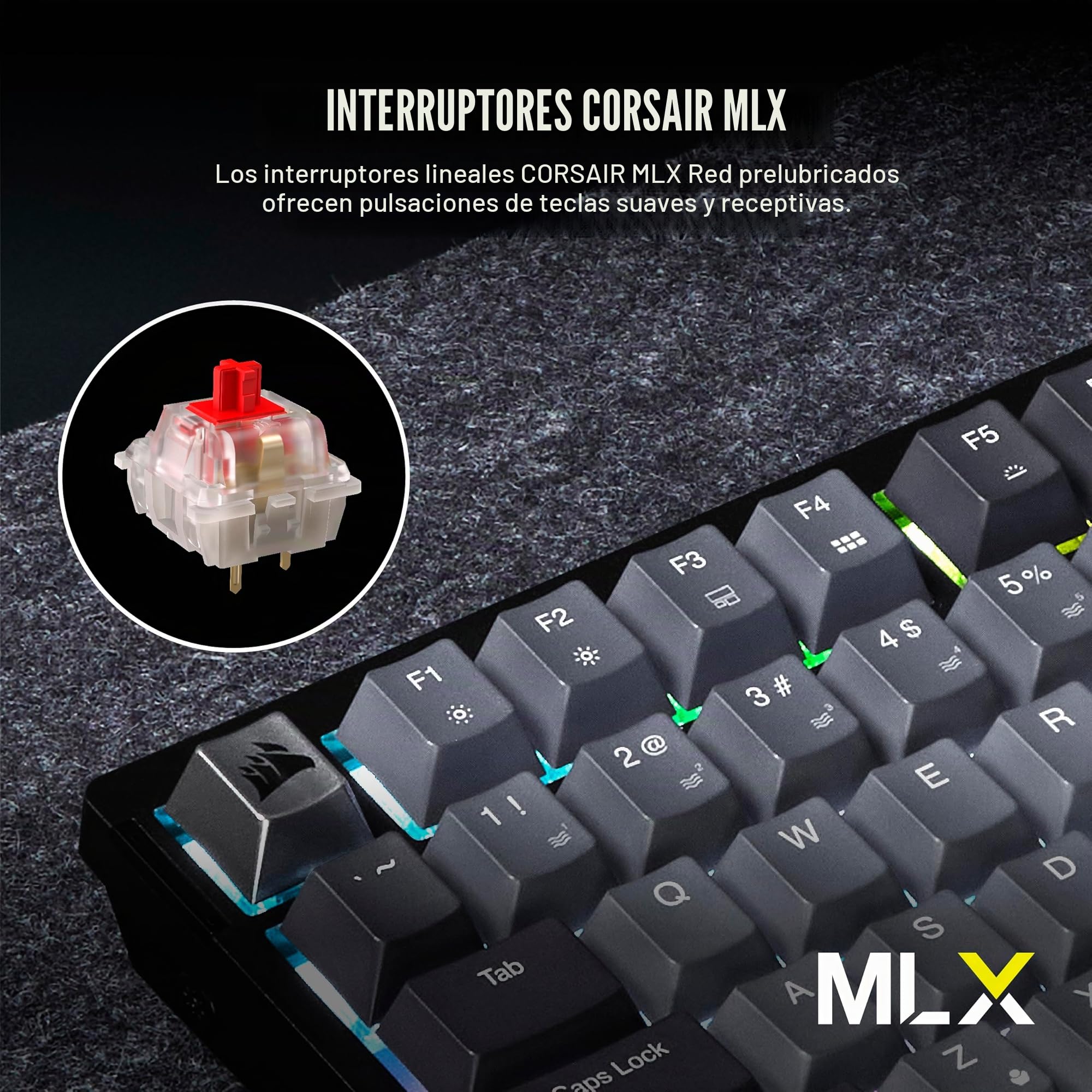 Corsair K65 Plus Wireless 75 % Rgb Tastatur Gaming Rf Kabellos + Usb Qwerty Englisch Schwarz (cH-91d401L-Na)