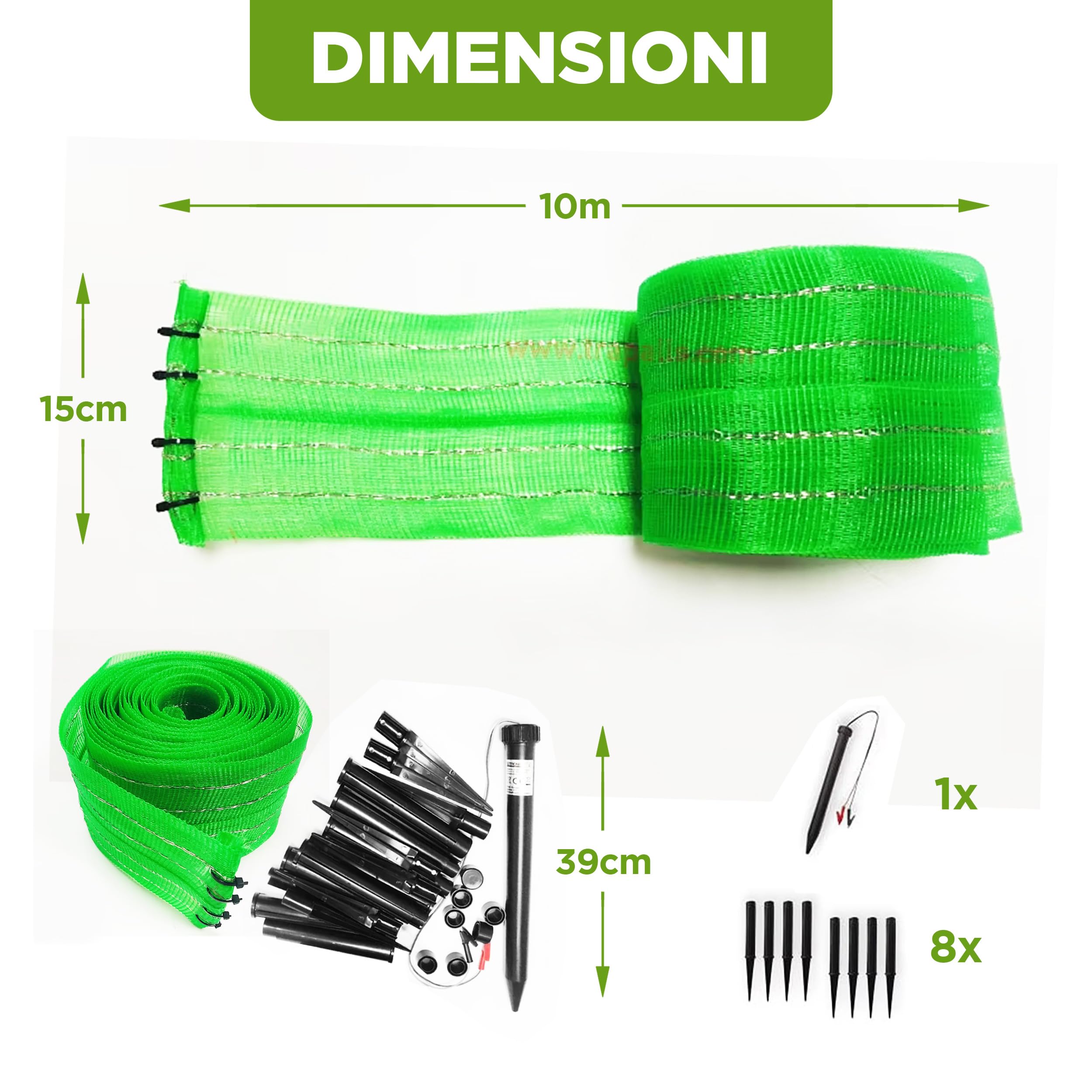 ISOTRONIC Recinzione Elettrica Antilumache 10m a Batteria, Protezione per Aiuole Rialzate e Fioriere, Barriera Ecologica Rispettosa degli Animali, Installazione Facile, Stop Lumache e Chiocciole