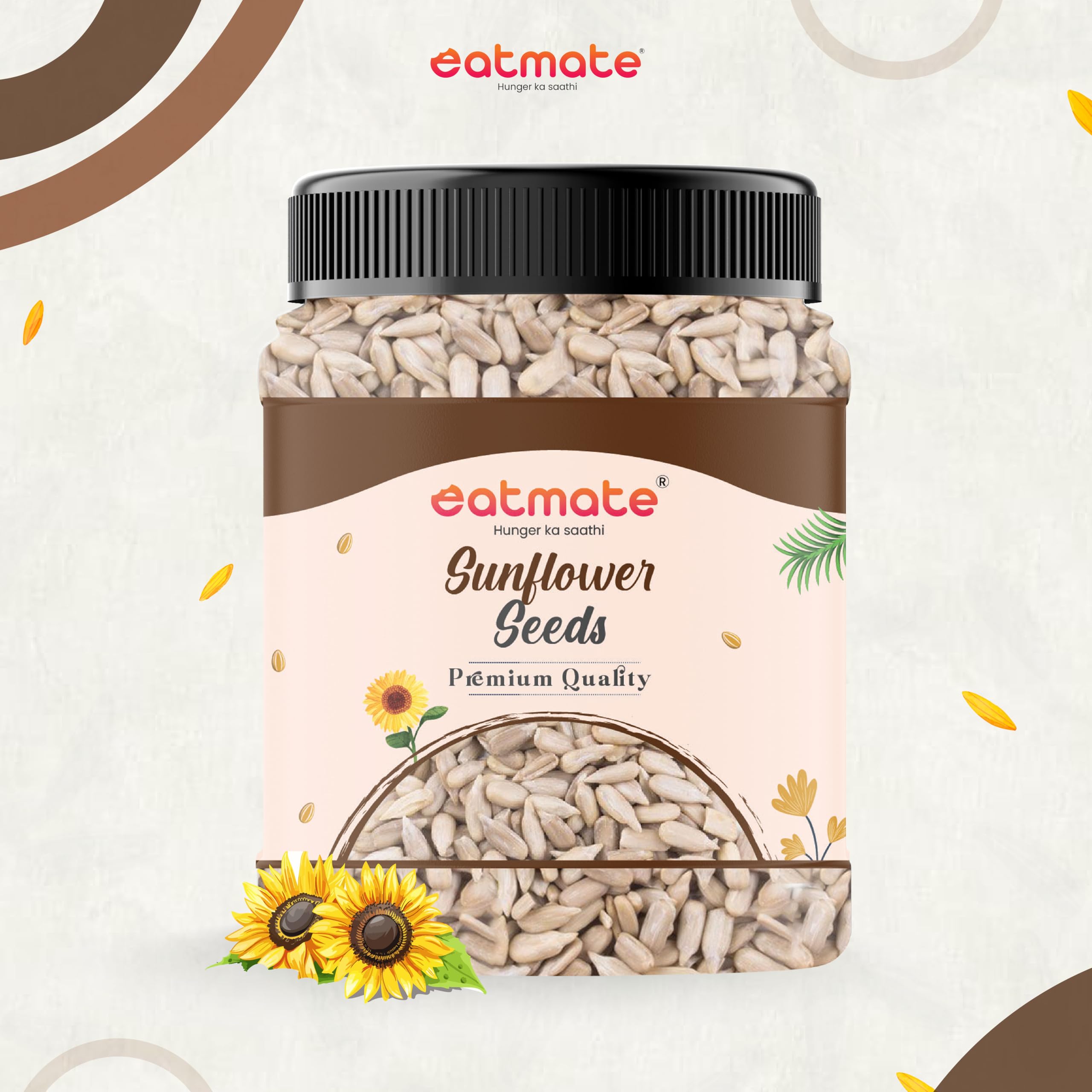 Eatmate Premium Sunflower Seeds 250g | Raw Non-GMO Edible Seeds | High Protein, Fibre & Vitamin E | Healthy Diet Food for Snacking, Salads, Baking, Breakfast & Smoothies 2