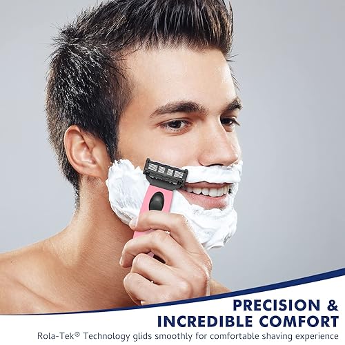 Miniatura 7 de Arisson Juego de maquinillas de afeitar para hombre, incluye 1 mango de afeitar de diseño ergonómico, 4 recambios de cuchilla, cubierta de hoja de