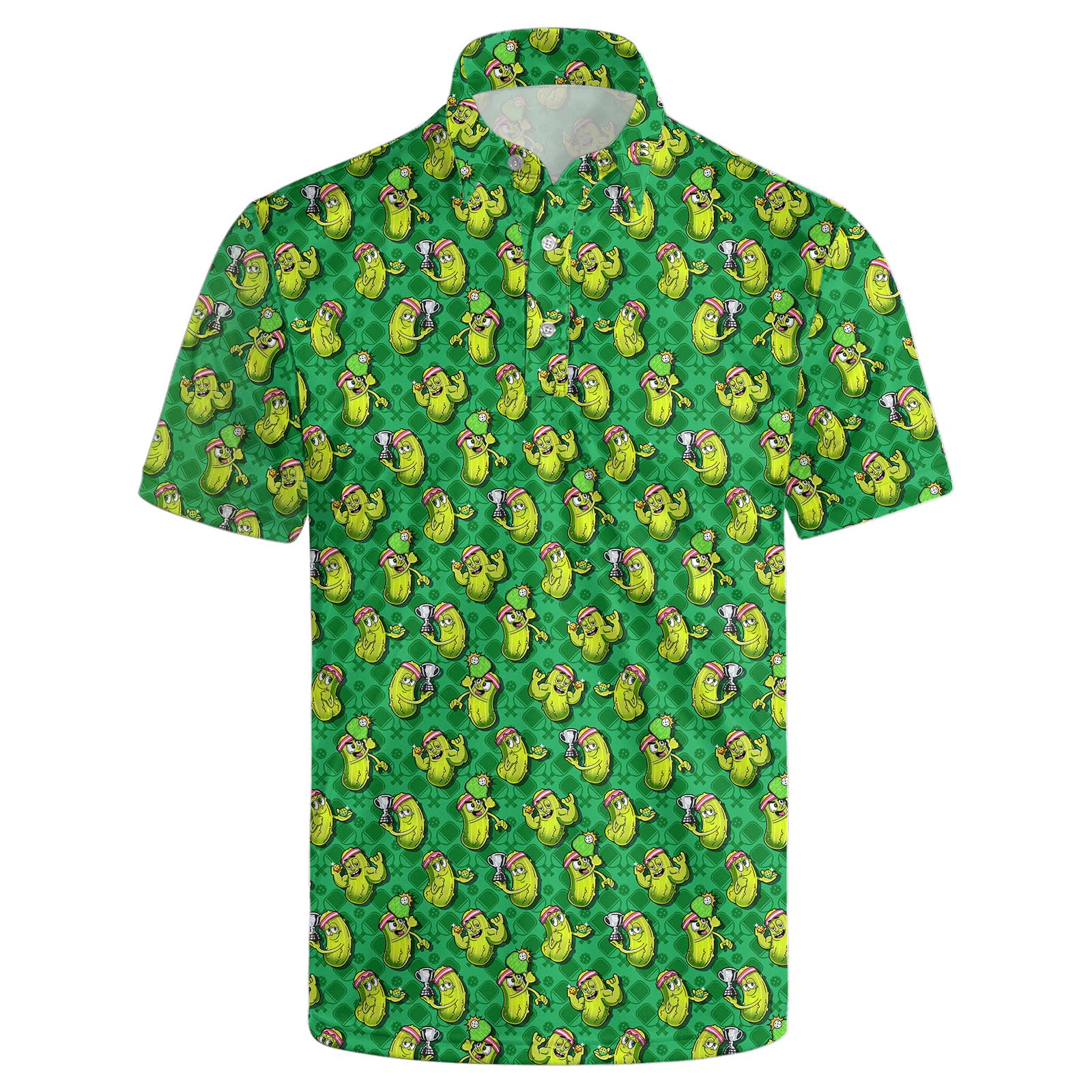 Wemkuqa Funny Golf Shirts for Men Moisture Wicking Men's Fun Golf Polo Shirts Quick-Dry Polo Shirts Short Sleeve