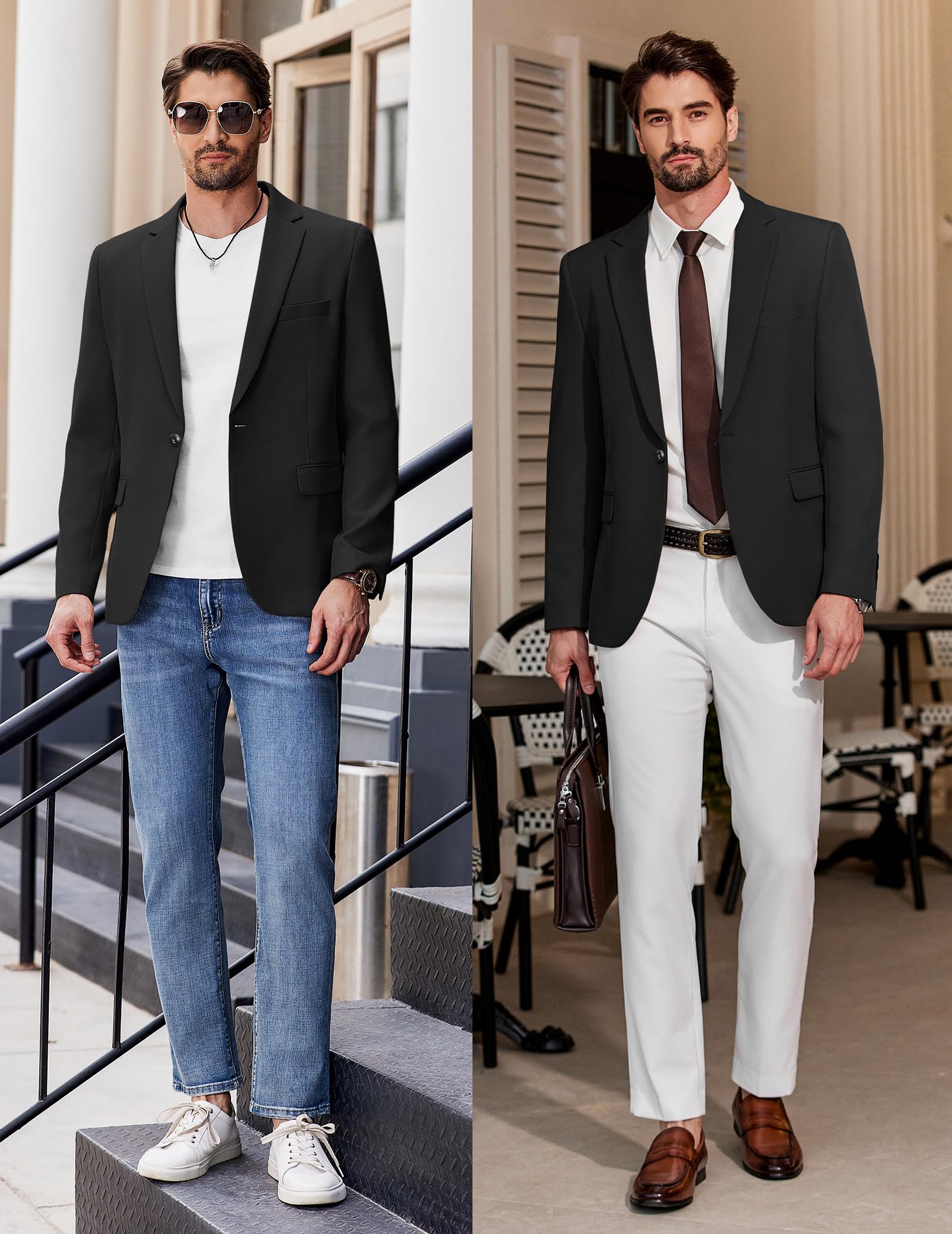 COOFANDY Giacca da uomo casual con un bottone sportivo giacca leggera