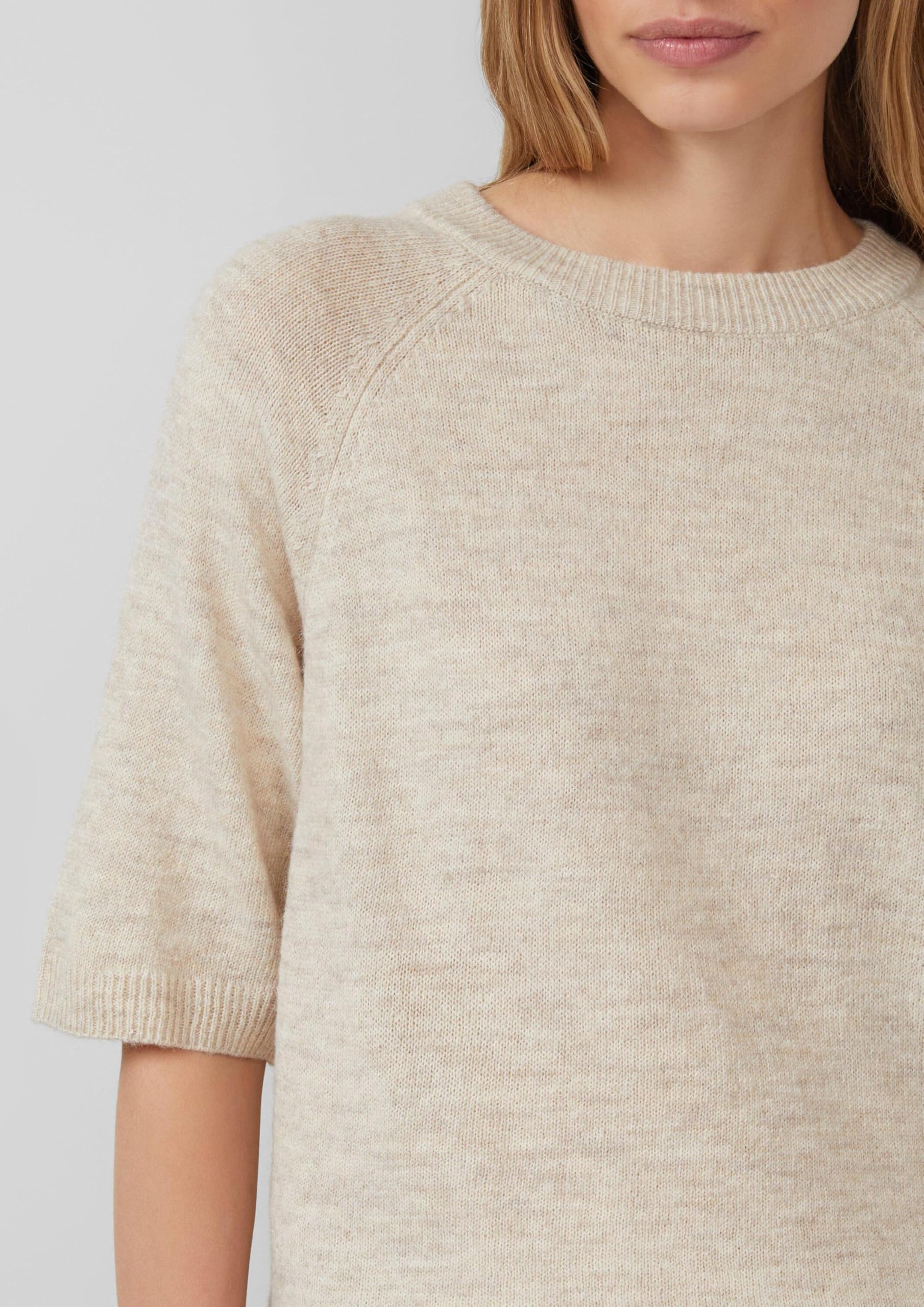 s.Oliver Kurzarmpullover aus Alpakamix