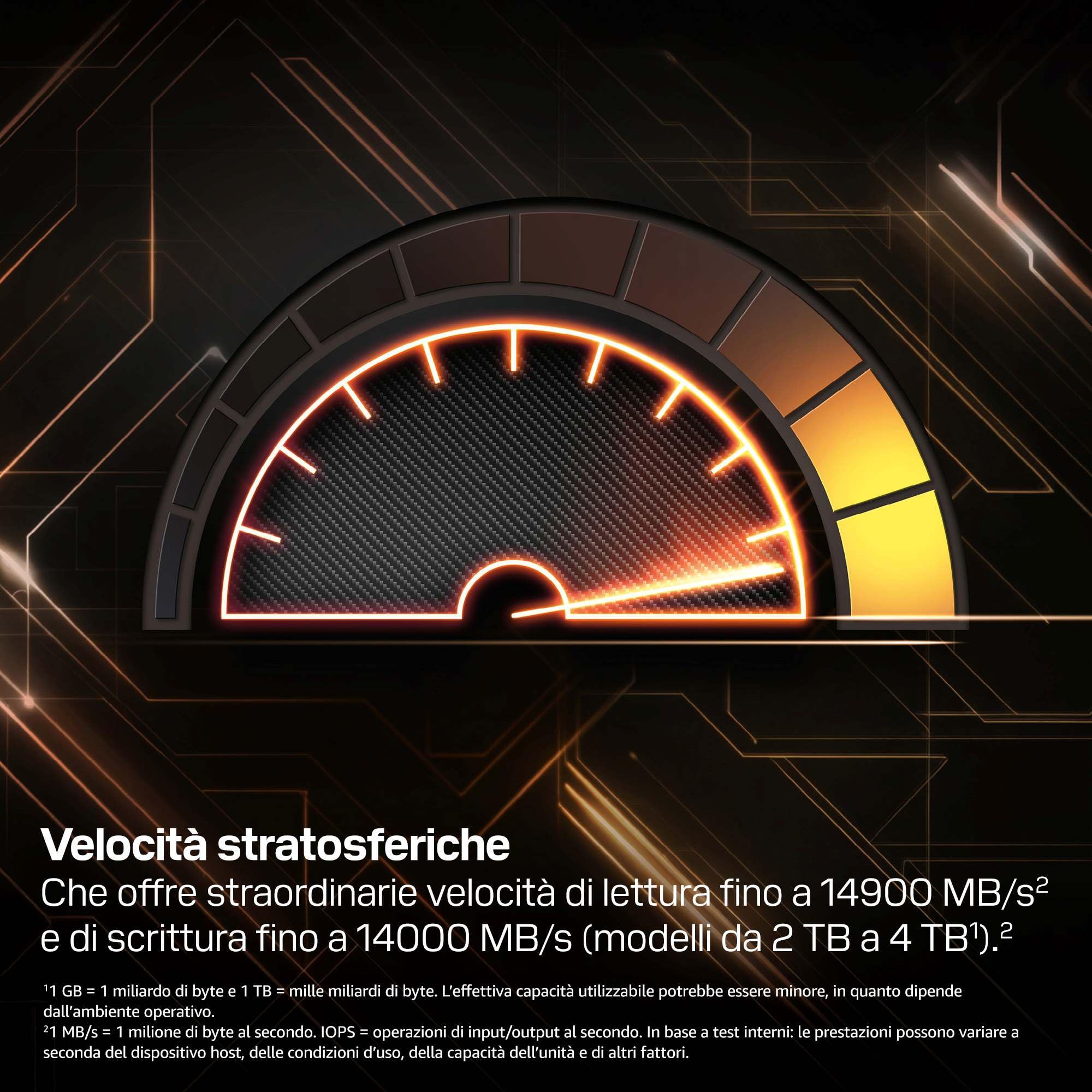 WD_BLACK SN8100 4 TB PCIe 5,0x4 NVMe M.2 SSD, velocità di lettura sequenziale fino a 14900 MB/s, velocità di scrittura sequenziale fino a 14000 MB/s, TLC 3D CBA NAND