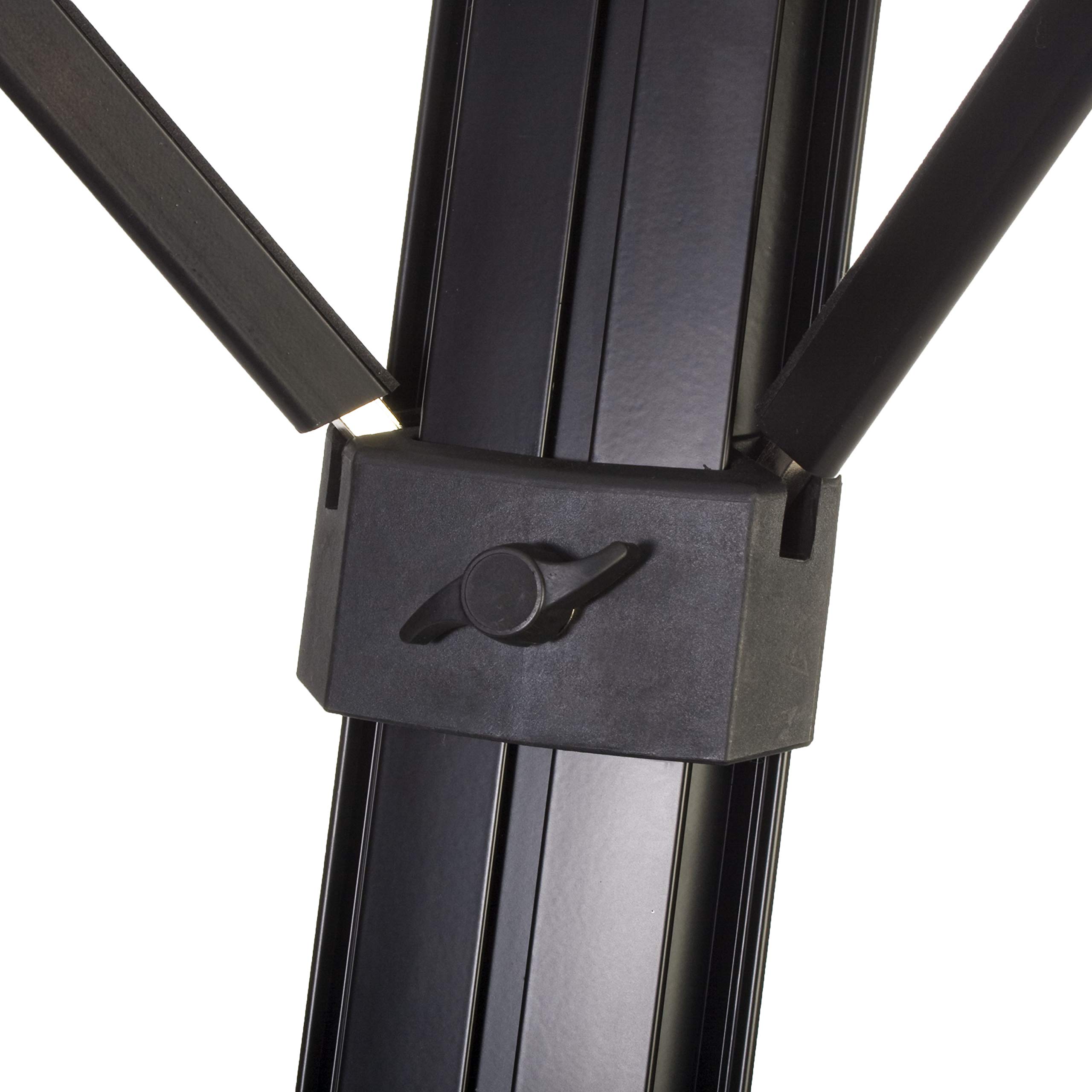 Höhenverstellbares Säulenstativ für Tasteninstrumente, 35 kg Tragkraft, 2 Auflagen, stabil, leicht aufbaubar, schwarz, 660-960 mm höhenverstellbar, 7,6 kg, Dual-Gewinde für Mikrofonarm