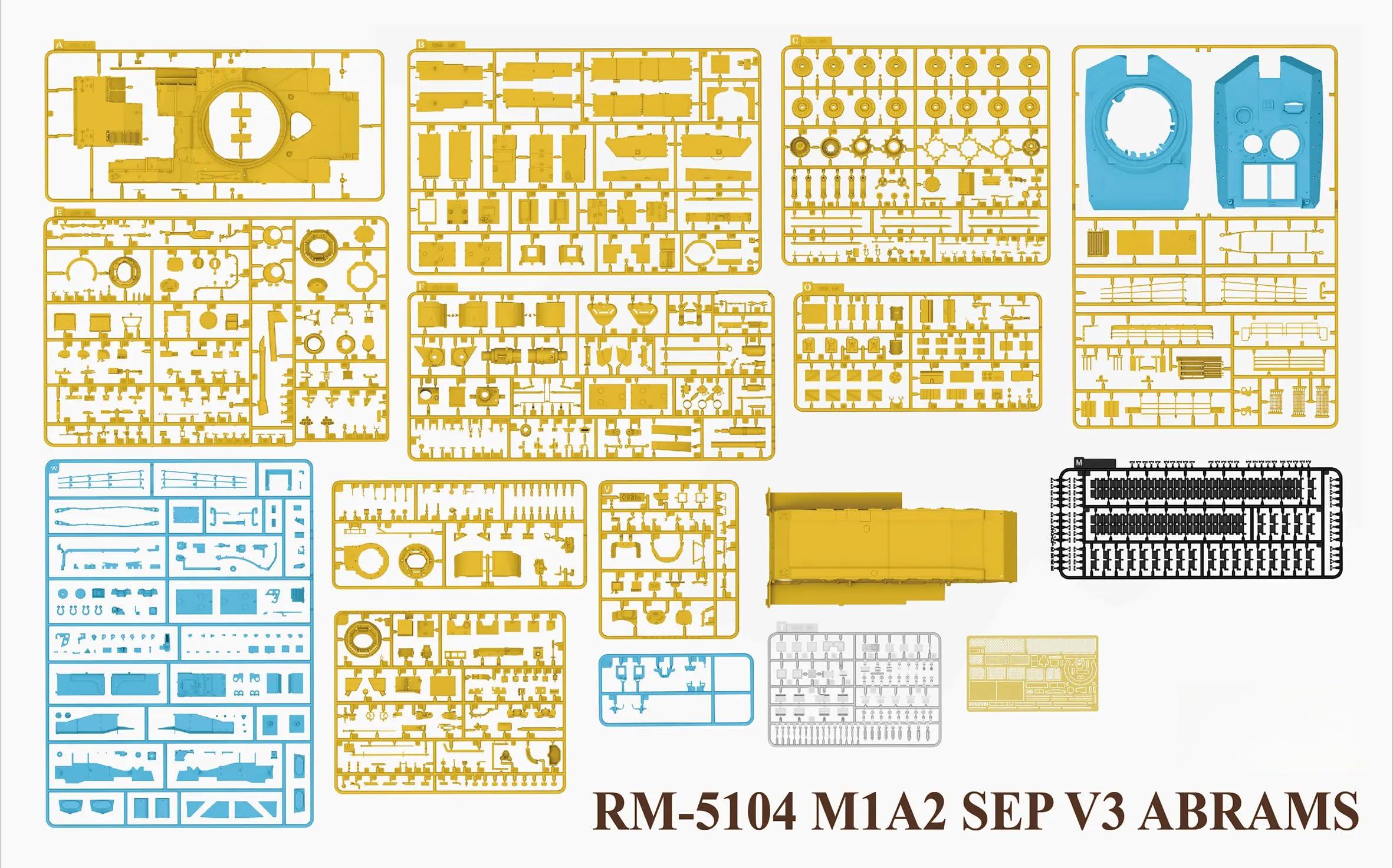 Amazon.com: RM-5104 1/35 M1A2 SEP V3 Abrams Plastic Tank Model KIT