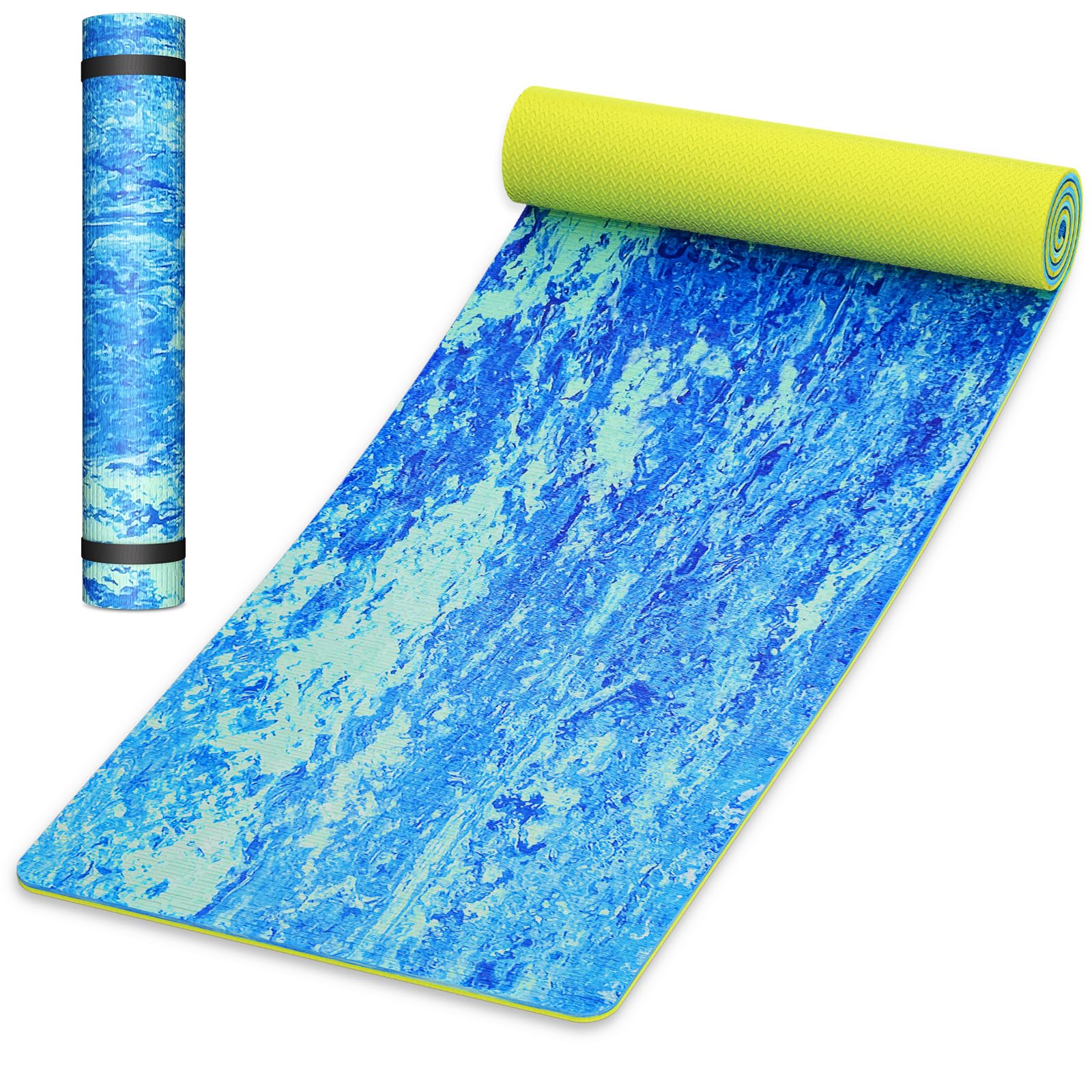 OUTDOUSE Tinglan, tappetino per yoga, yoga, 0,6 cm, spessore TPE, tappetino da yoga, antiscivolo, per pilates, ginnastica