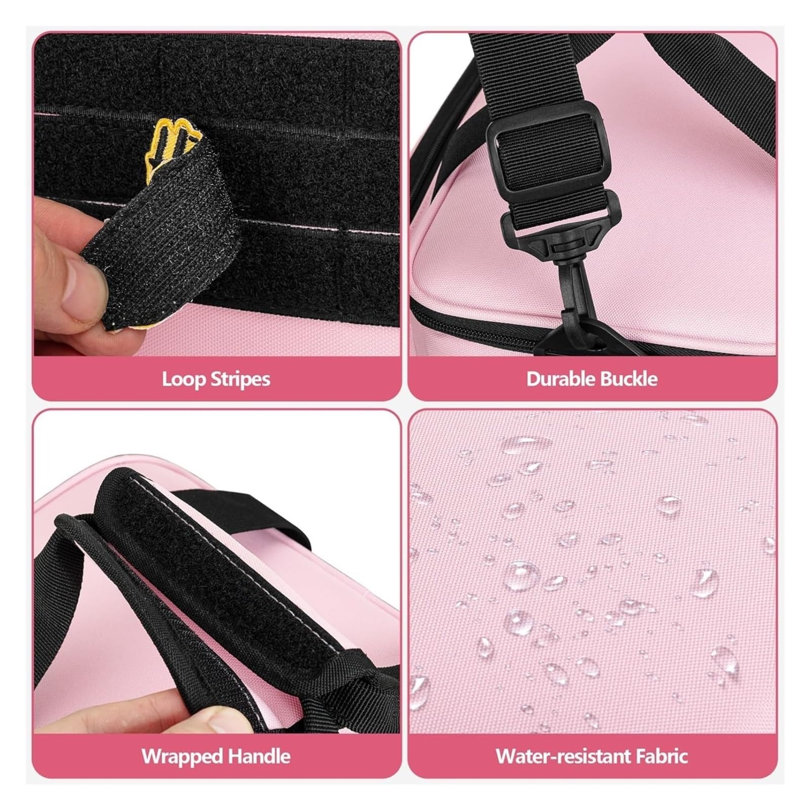 Borsa porta attrezzi rosa da donna, organizer portaoggetti con fondo anti-attrito for elettricista, falegname, riparatore