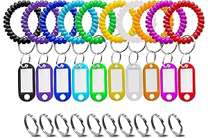 Wristband Keychain with 10 Springy Stretchy Straps