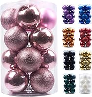 Vista 28 de Emopeak - 24 mini bolas para árbol de Navidad, irrompibles, bolas colgantes para decoración de fiestas, bodas y festividades, de 1.2 pulgadas