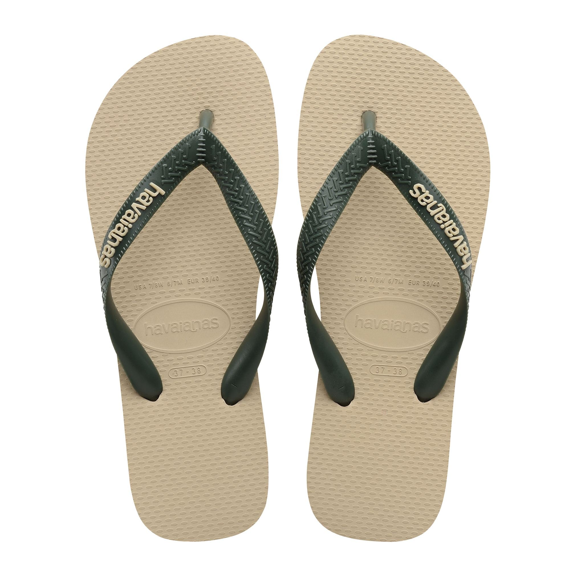 Havaianas Top Logo Pop Up Unisex Adults FlipFlop Sand Grey 4.5/5 UK