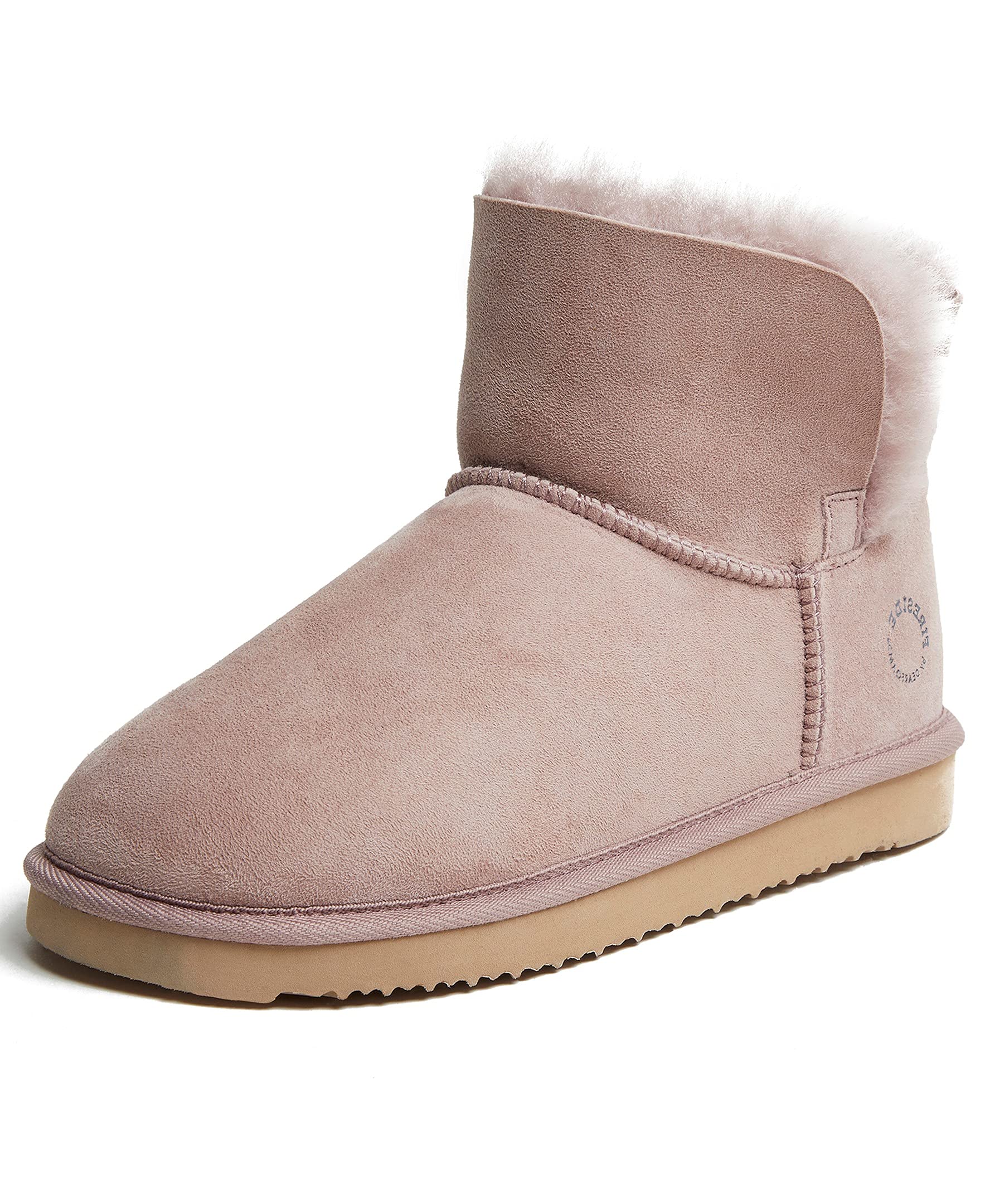 Dearfoams Fireside Shearling Water Resistant Indoor/Outdoor Foldover Boot Slipper