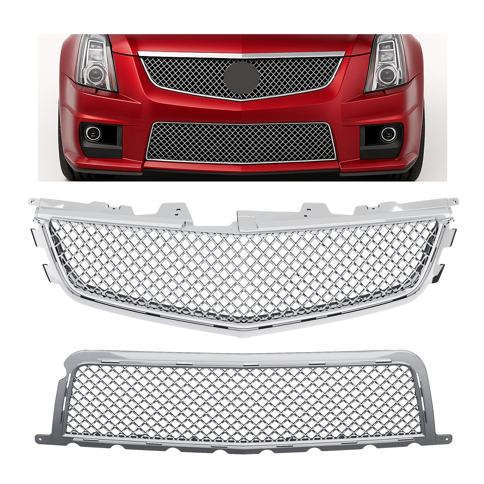 Amazon.com: HECASA Front Upper & Lower Grille Compatible with 2008