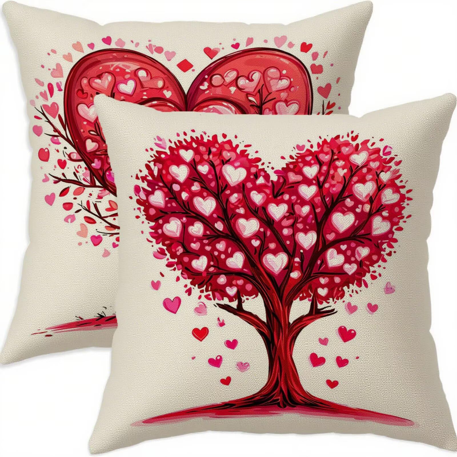 Lin taie oreiller rouge vintage 60x60cm pour une ambiance chaleureuse chez soi