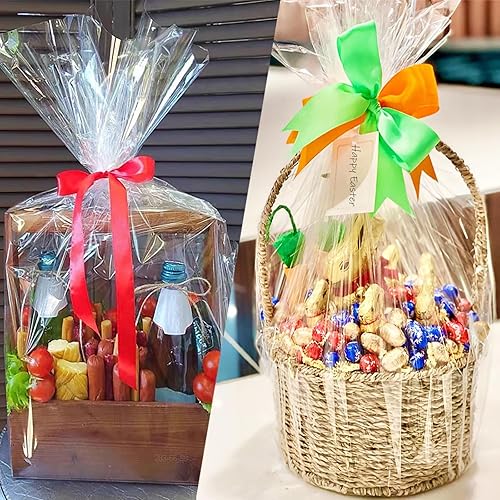 Miniatura 5 de SYOGUA Bolsas de celofán extragrandes transparentes para regalo (10 unidades, 30 x 40 pulgadas)