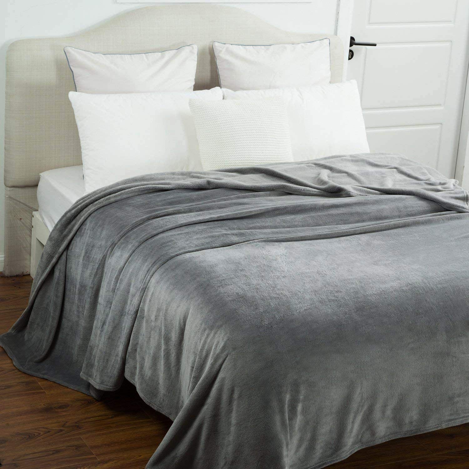 Soft Flannel Fleece Blanket, Aqua Blue, Single Size, 200x160 cm