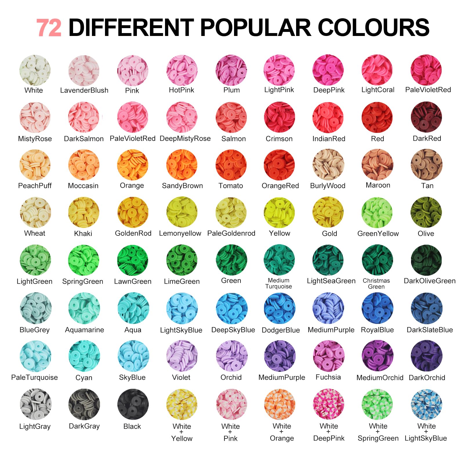 Fournine 15800 Pcs Clay Beads Bracelet Making Kit - Image 2