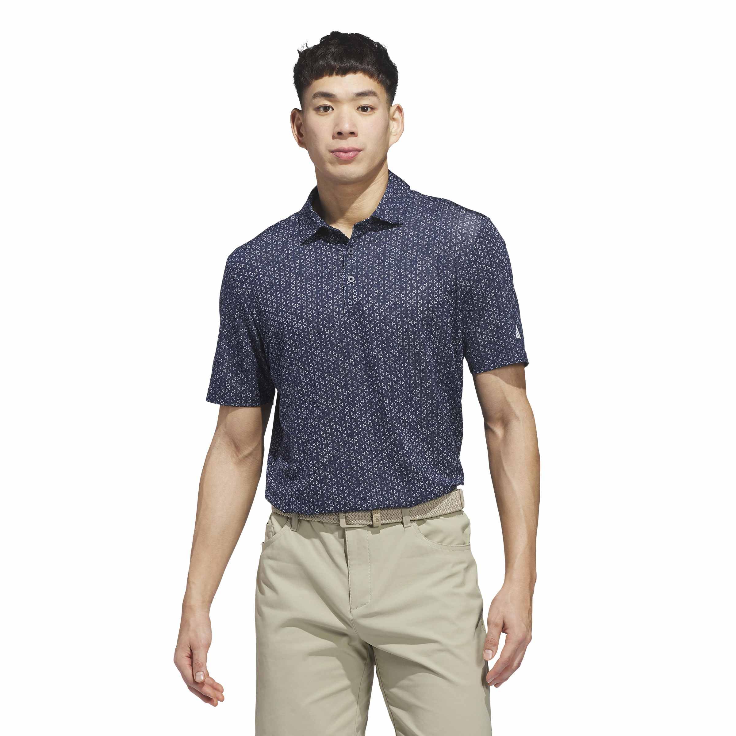 adidas Men's Ultimate365 Mesh Tango Print Climacool Polo Shirt, Collegiate Navy, White, 3XL