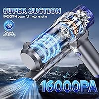 Vista 2 de JONYJ Handheld Car Vacuum Cleaner Cordless, 16000PA Hand Held Vacuum Portable, 2 in 1 Air Duster and Mini Vacuum Cleaner Rechargeable with Led