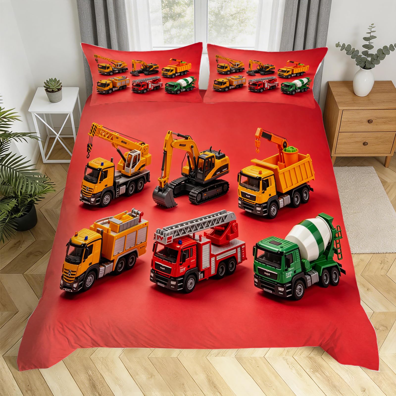 Parure de lit 240x280 pompiers 3D pour transformer la chambre enfant