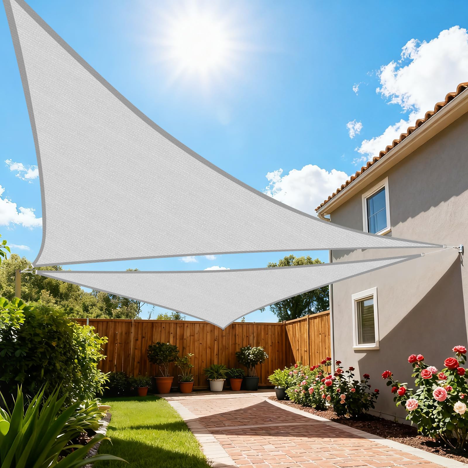 Amazon.com : Artpuch 20'X20'X20' Custom Curved Sun Shade Sail
