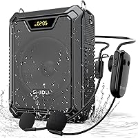 Vista 1 de SHIDU 30W Voice Amplifier with Wireless Microphone, IPX6 Waterproof Amplifier Wireless & Wired Microphone Bluetooth Speaker Personal Megaphone for