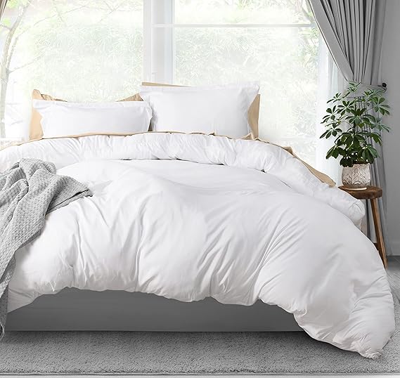 Utopia Bedding Duvet Cover Full Size - 3 Piece with Zipper Closure - 1 Comforter Cover 80X90 Inches & 2 Pillow Shams 20X26 Inches (Pack of 10, White) Comforter Not Included