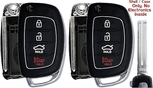 Miniatura 2 de 2 carcasas de repuesto para llavero de repuesto compatibles con vehículos Hyundai, MPN TQ8-RKE-4F25-03 (sin electrónica ni chip en el interior)